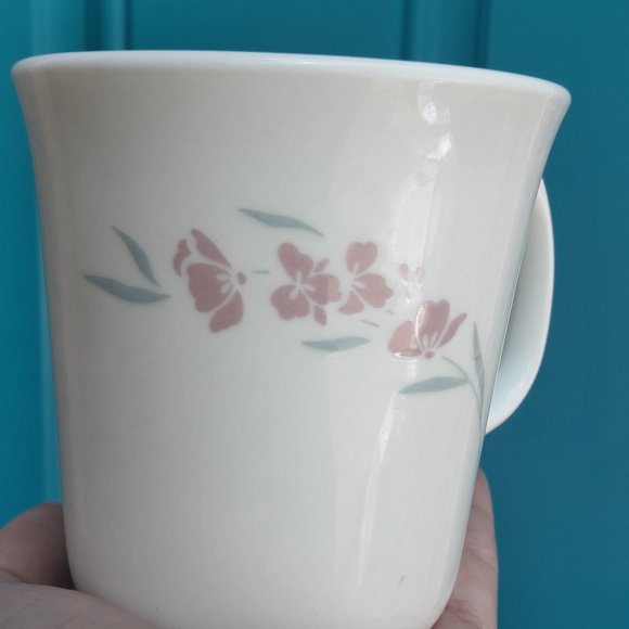 Vintage Mug Corning Ware Pink Tulips Rosemarie - Picture 8 of 8